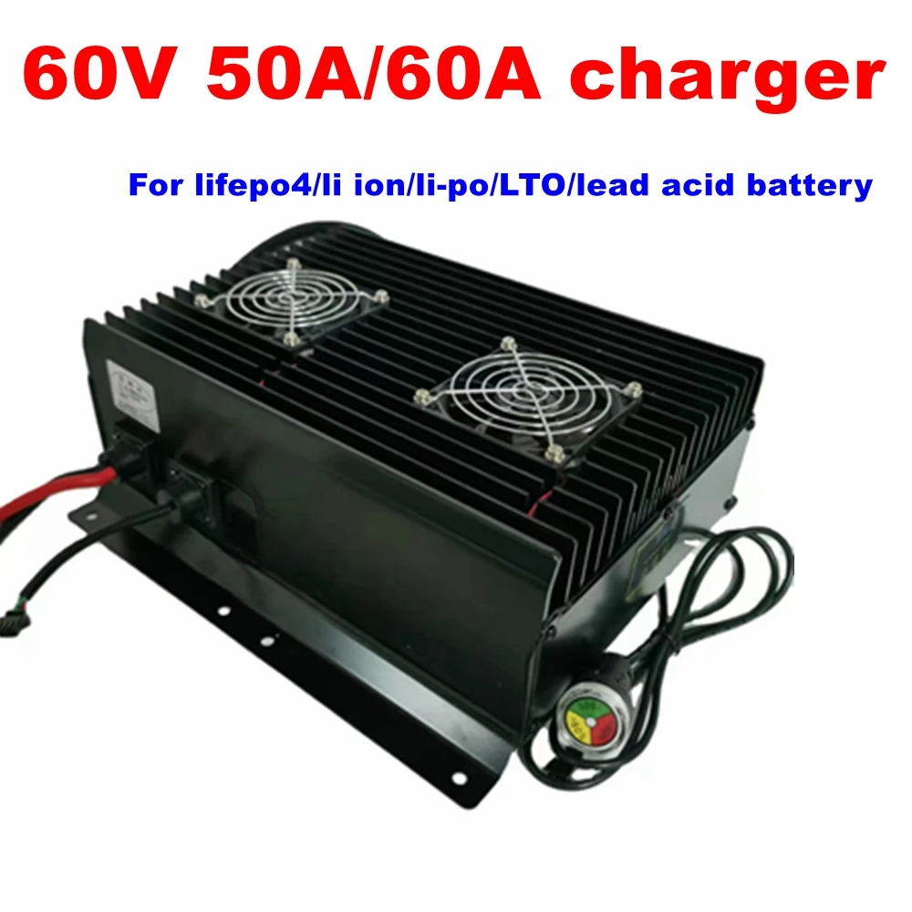 

60V 60A Quick charger 60V 50A lithium 16s 67.2V 18s 75.6V 17s 71.4V 60A lithium ion charger lifepo4 20s 73V 21s 76.6V charger