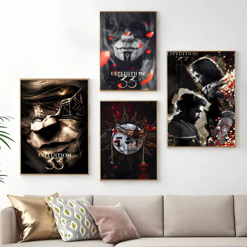 Clair Obscur E-ExpeditionS 33 Painting Calligraphy Print Canvas Art Pictures Home For Living Room Modern Decor Room Home Decor
