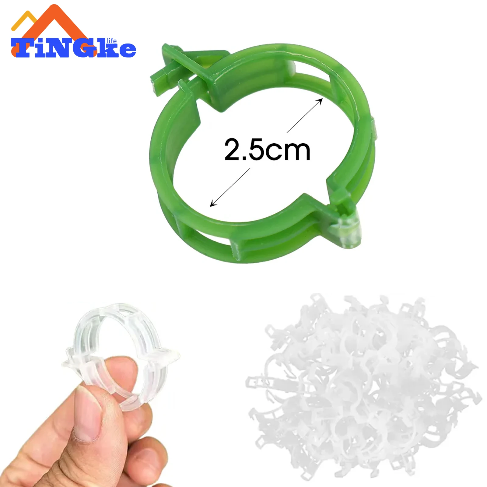 50/100pcs Plastic Plant Support Clips Connects Reusable Protection Grafting Fixing Tool Gardening Supplies for Vegetable Tomato