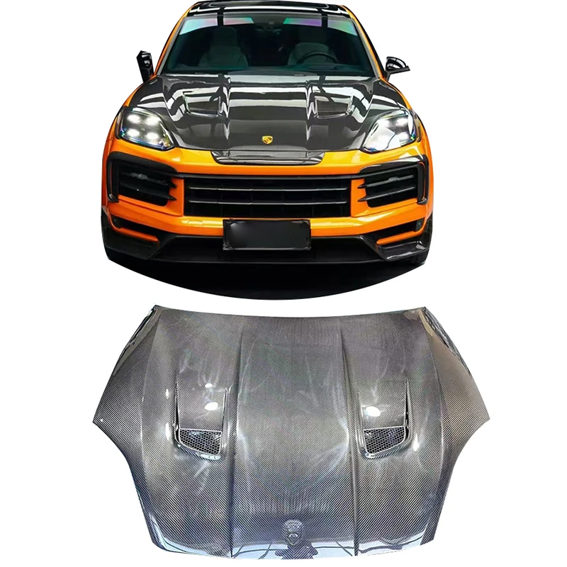 

MSY Style Сухой капот из углеродного волокна, используемый для нового Porsche Cayenne 9y0, 2024, легкий капот двигателя из сухого углеродного волокна