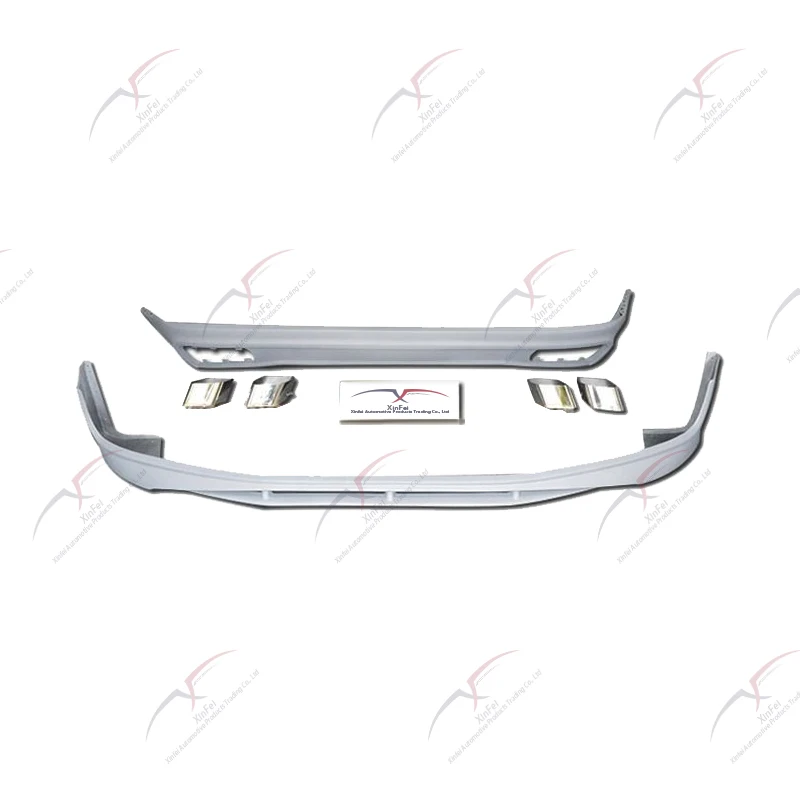 Newly Car Bumper Modification for Audi A8 Body Kit Upgrade ABT Style PU Material Front Lip Rear Diffuser and Exhaust Pipe