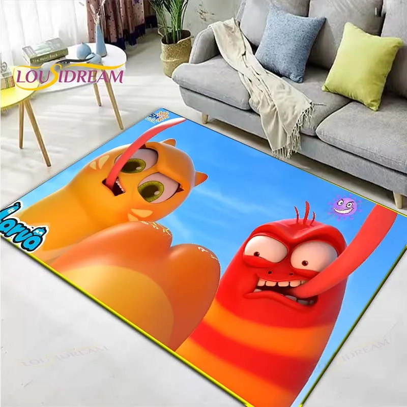 Anime 3D Cute、Funny L-Larva Carpet for  Living Room Home Sofa Decoration,Children Game Decor Floor Mat Yoga Mat Large Carpet