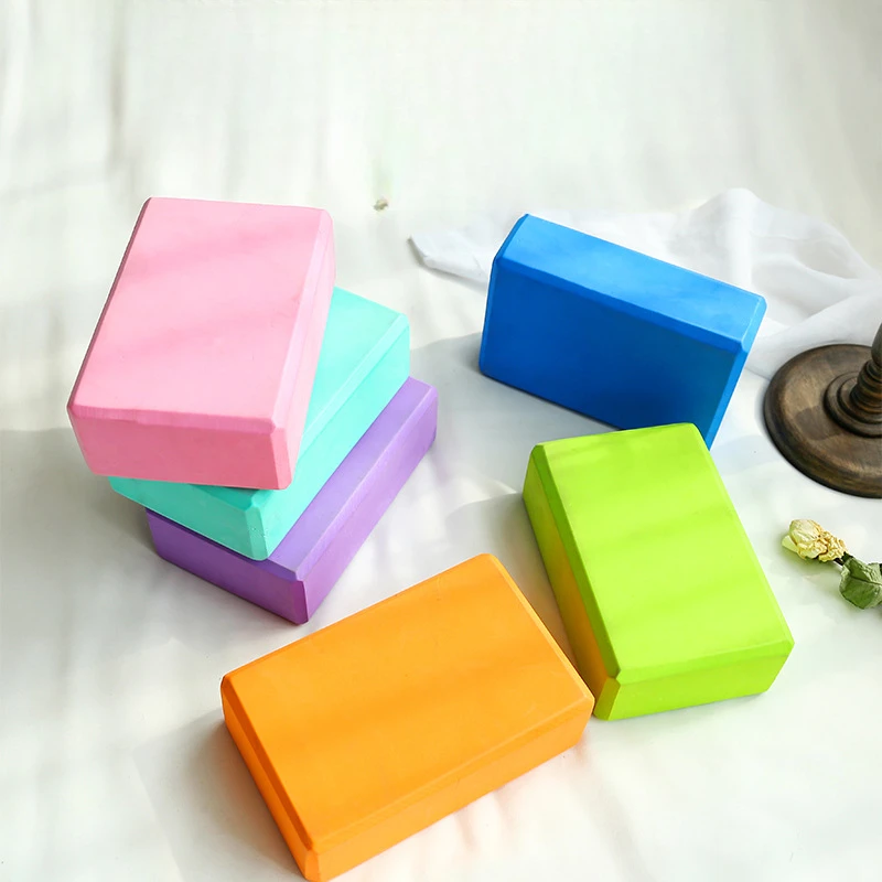 5 Colors Pilates EVA Yoga Block Brick Sports Exercise Gym Foam Workout Stretching Aid Body Shaping Health Training