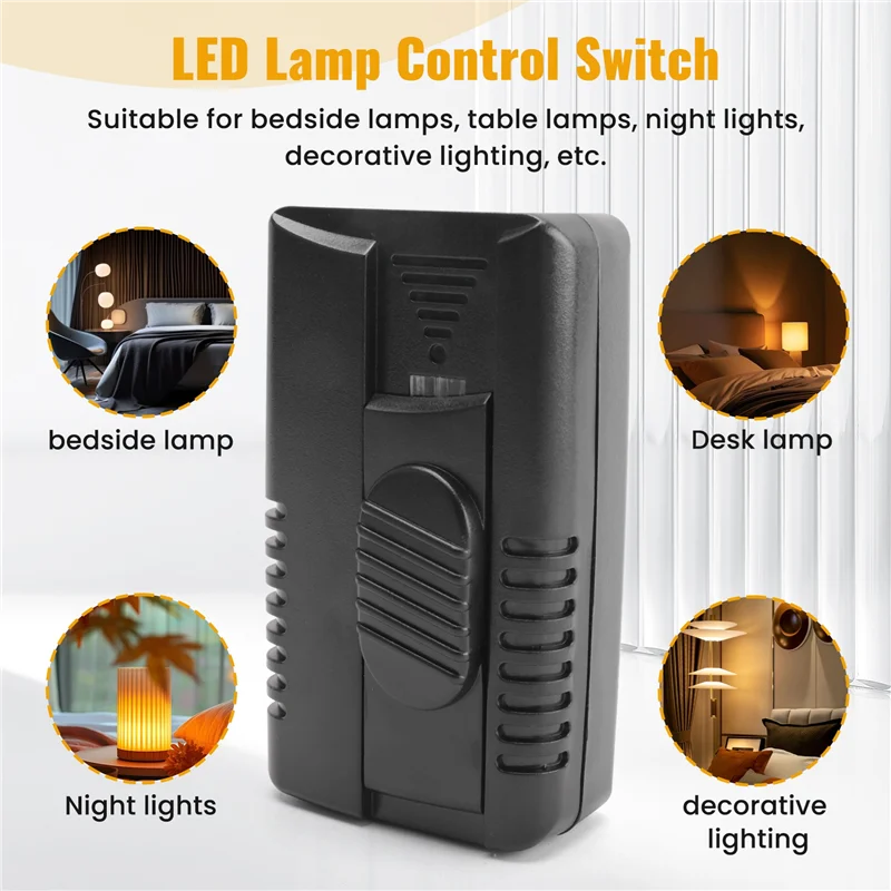 A10R Foot Dimmer Switch Full Range Inline Slide Control Switch For Floor Light LED Lamp Incandescent Bulb 100V-120V US Plug