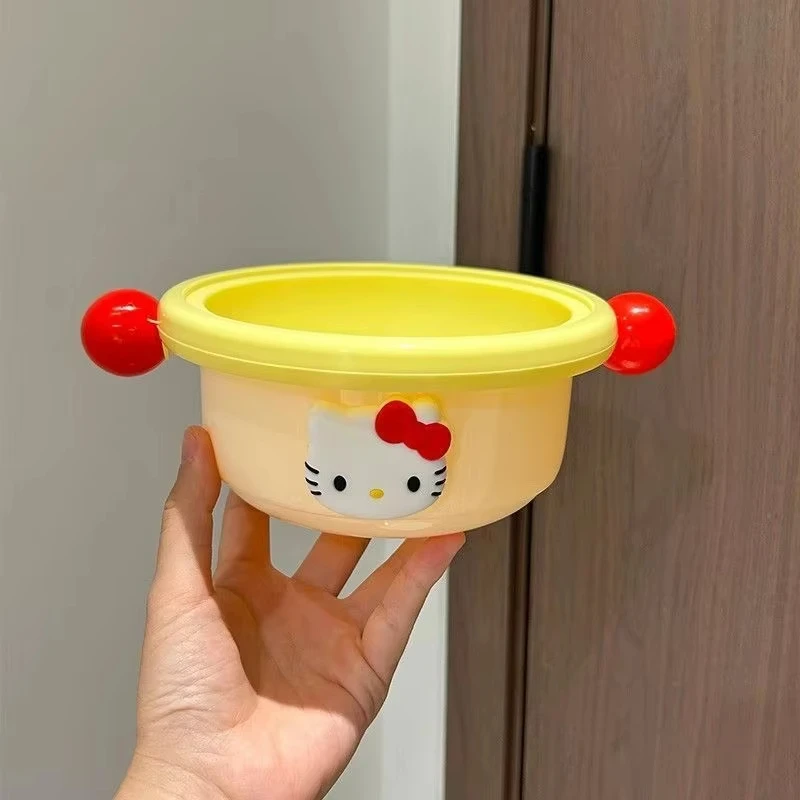 

New Hello Kitty Y2K Double layered Drain Basket Cartoon Fruit Plate Dish Washing Basin Living Room Home Drain Basket Gifts Girls