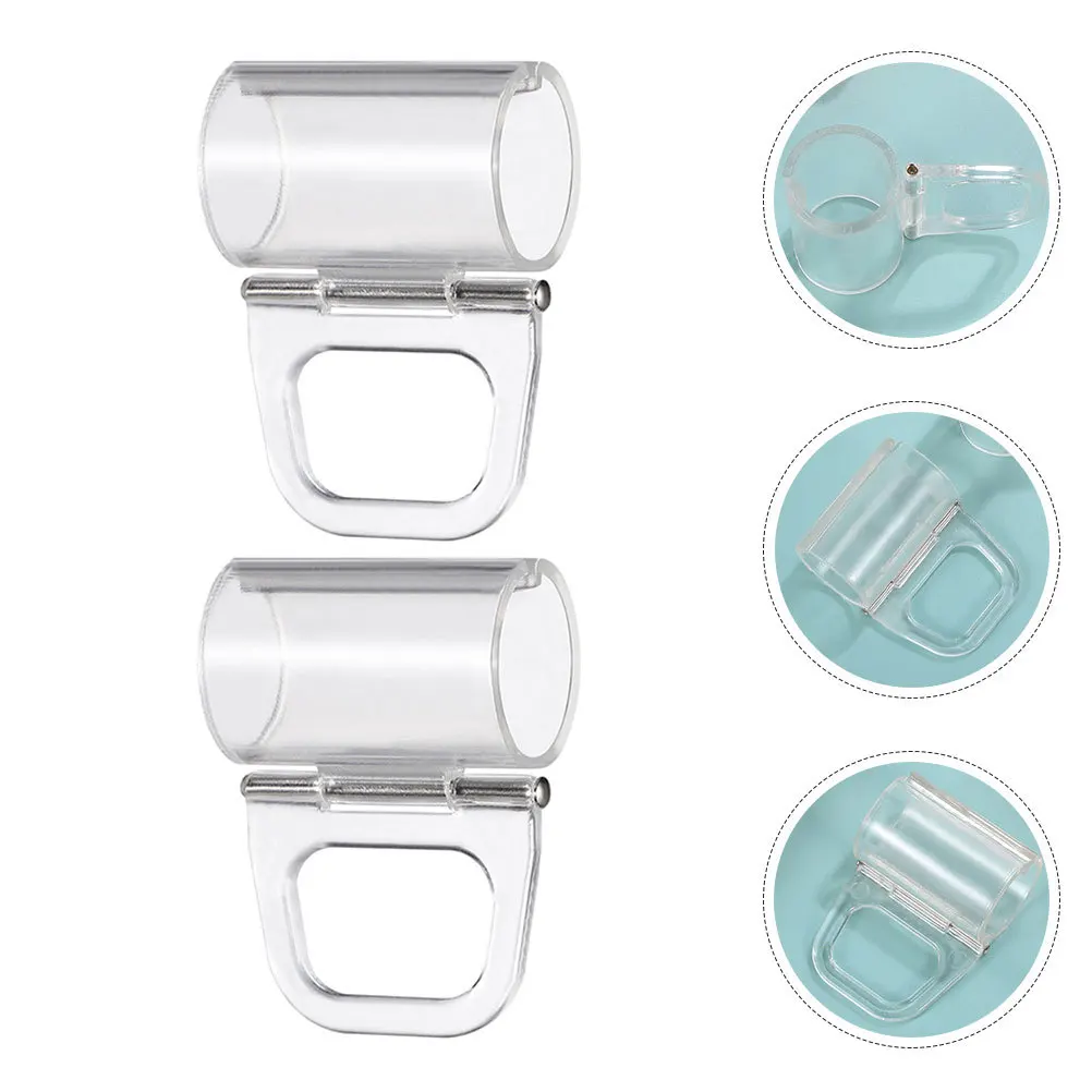 10 قطعة من مشابك الظل الدوارة البلاستيكية الشفافة ملحقات أعمى متينة سهلة التركيب ظلال دوارة مقبض سحب كليب