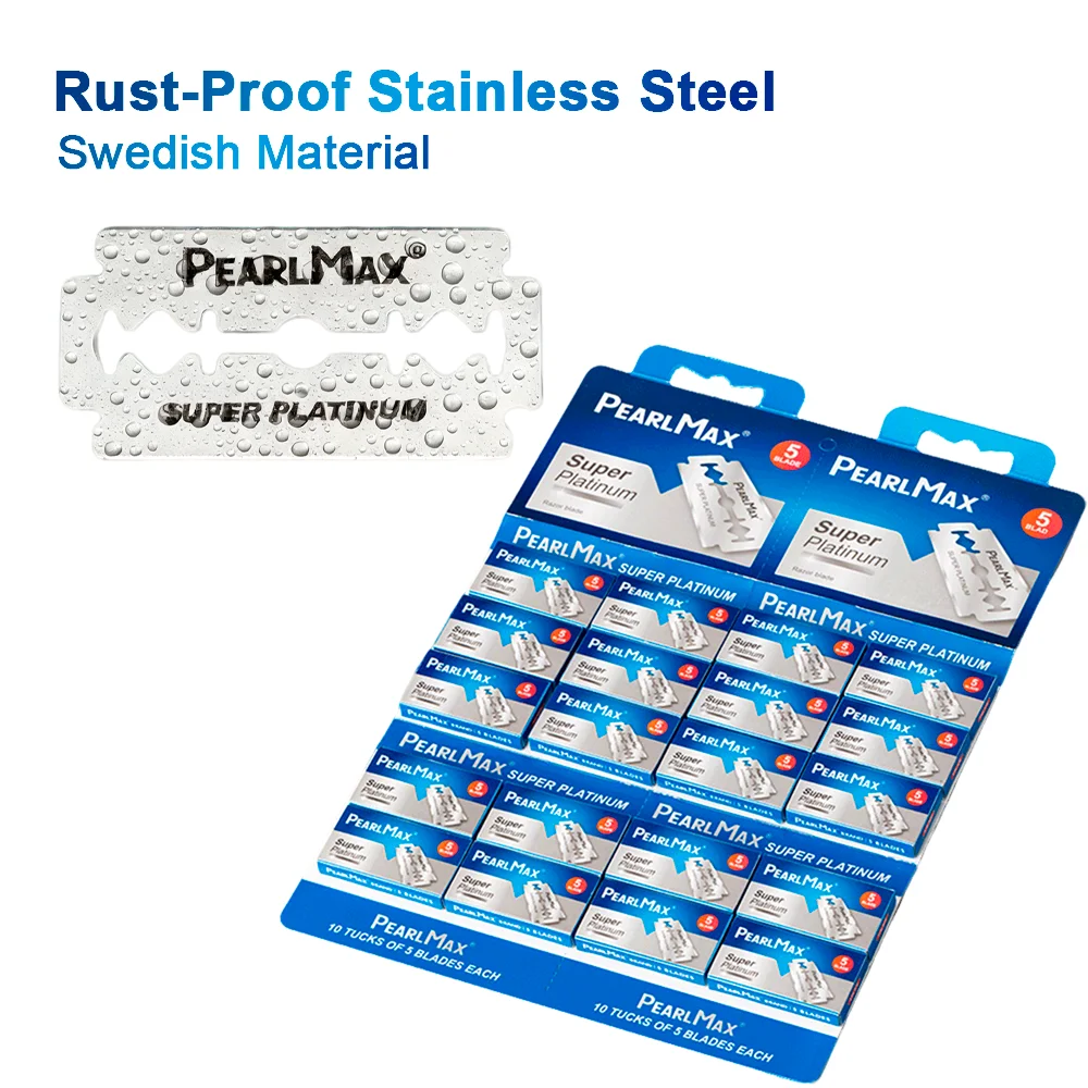 10/50/100 قطعة دليل الحلاقة عبوة شفرات مزدوجة الحواف الحاجب شفرة حلاقة الوجه استبدال شفرات الفولاذ المقاوم للصدأ ماكينة حلاقة شفرة