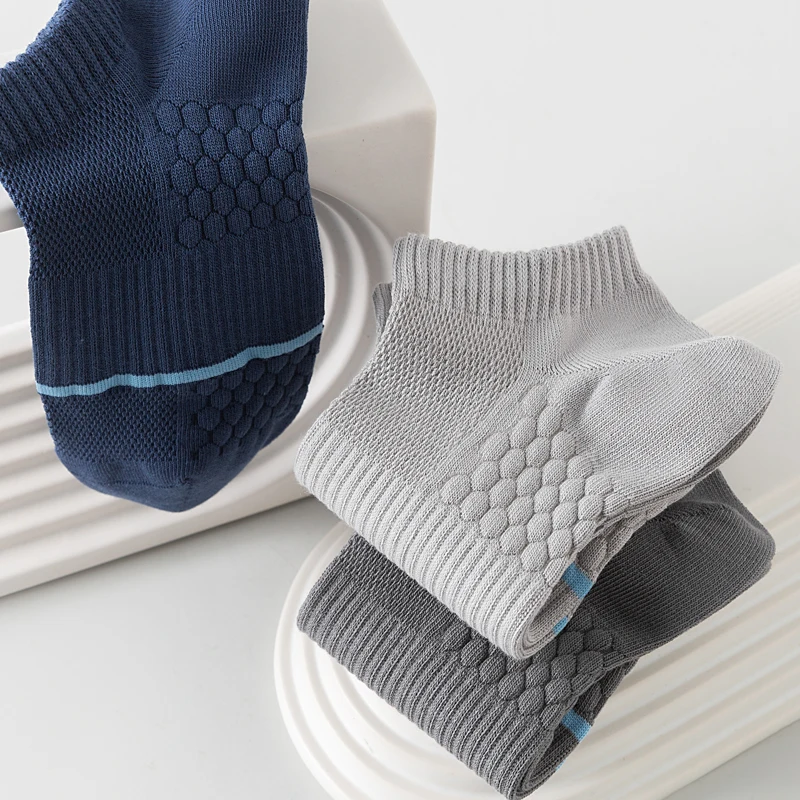 6Pairs High Quality Men's socks Combed Cotton Mesh Breathable Odor proof and antibacterial Spring Summer for Male sock New