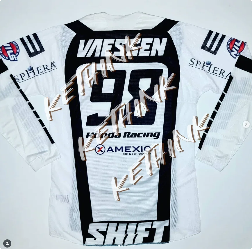 

Quick Dry Honda Motorcycle Jersey, Vaessen Long Sleeve Breathable Riding Shirt Y2K Dirt Bike and Mountain Racing, Daily Gear