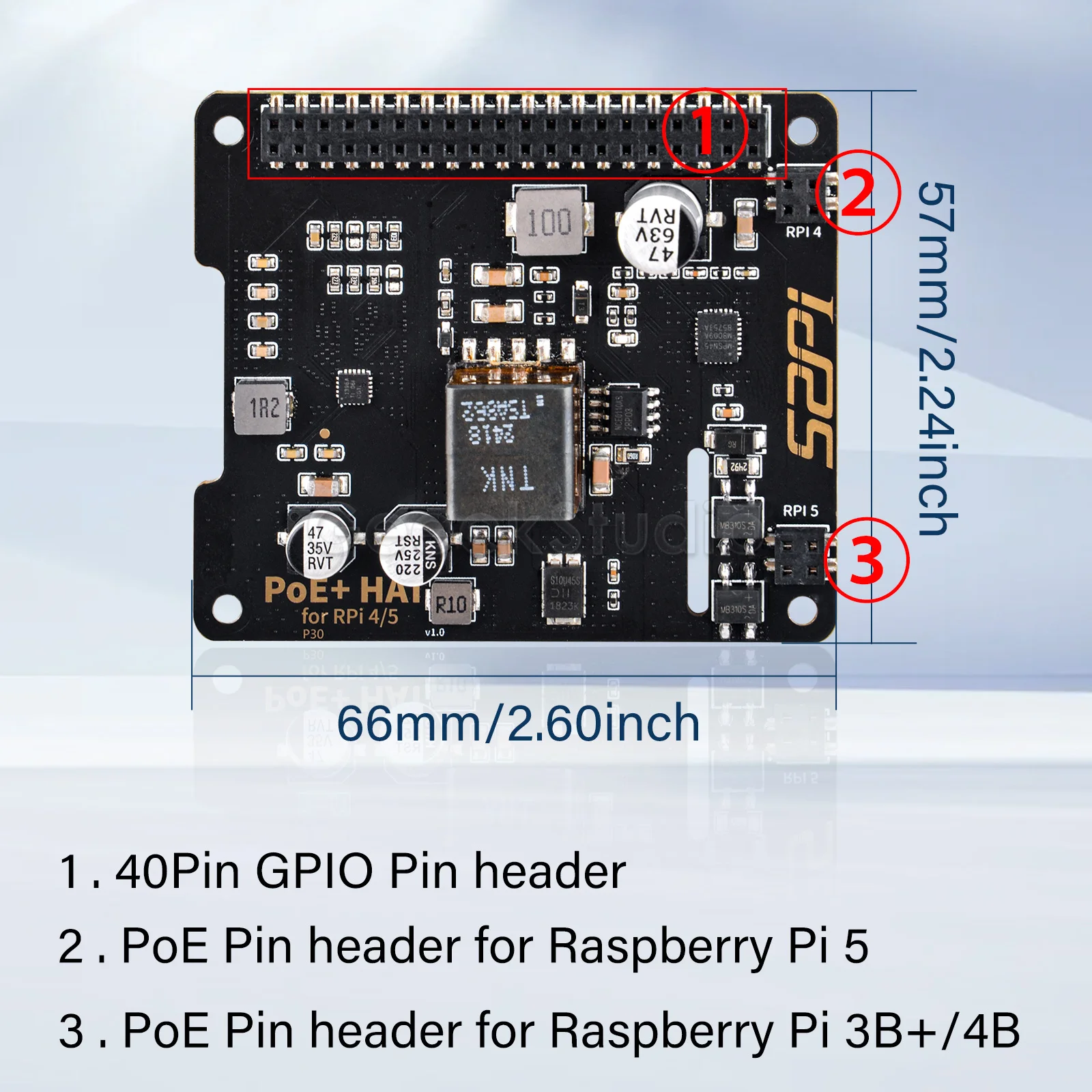 P30 PoE+ HAT & Active Cooler Kit For Raspberry Pi 5