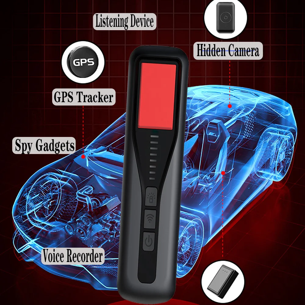 숨겨진 카메라 탐지기 LED 디스플레이 안티 스파이 카메라 탐지기 헌터 GPS 추적 버그 미니 카메라 RF 신호 스캐너 카메라 찾기