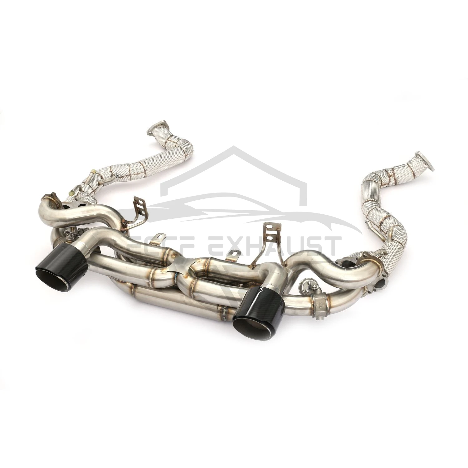 Sporty Exhaust Sound ECCF Valved Catback Exhaust With Downpipe For Porsche 718 GT4 Spyder GTS Performance Upgrade