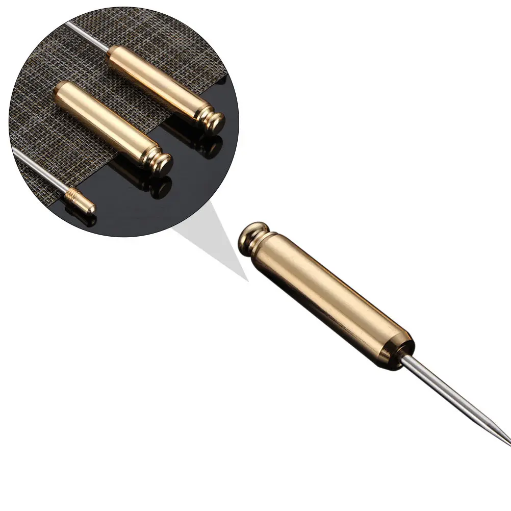1Pcs Stainless Steel Puer Tea Needle Strong Tea Cake Knife Golden Non Corrosive Extractor for Tightly Pressed Leaves