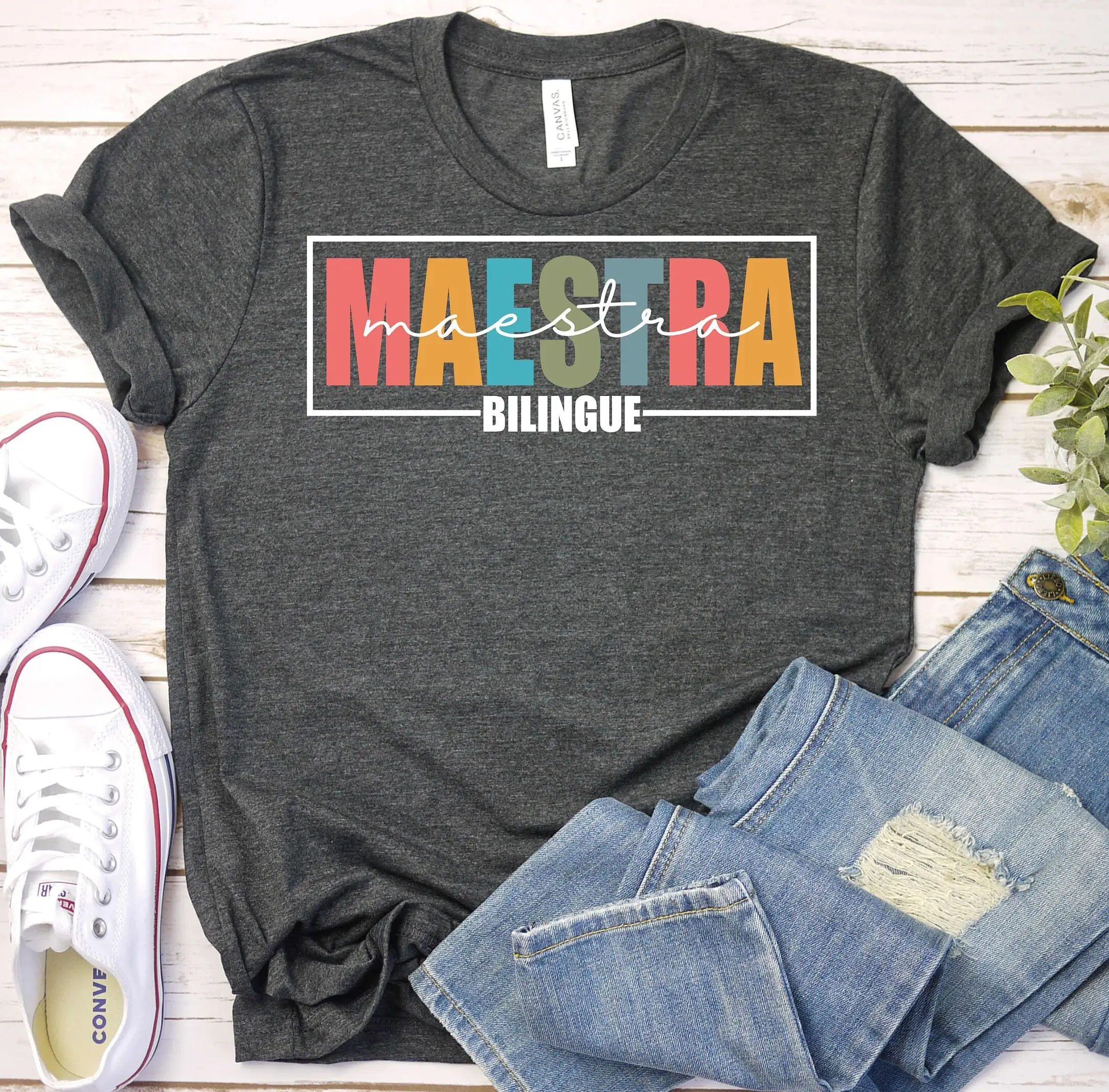 Maestra Bilingue T Shirt Spanish Teacher Appreciation Back To School Bilingual