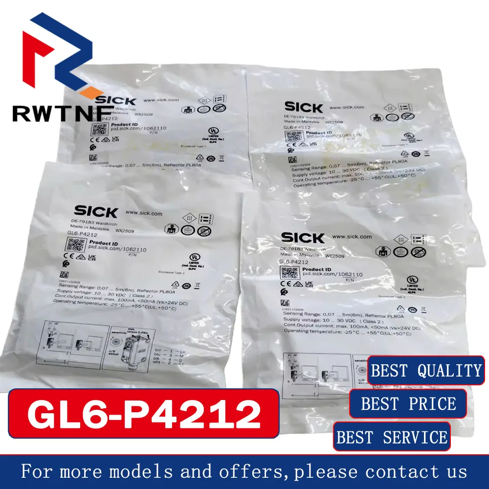 

Совершенно новый оригинальный датчик фотоэлектрического переключателя SICK GL6-P4212, 100% оригинальный складской запас