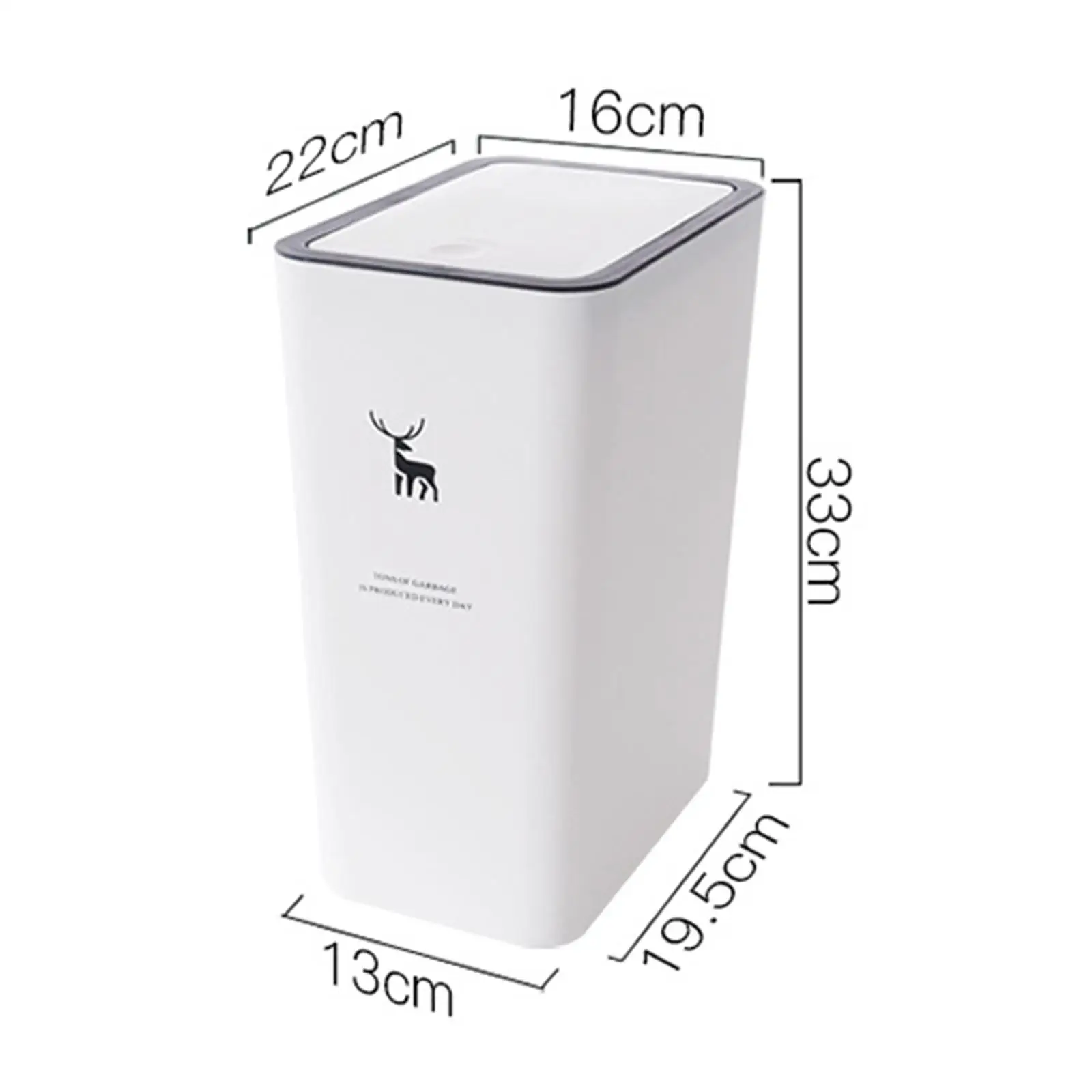 Garbage Can Multifunction Press Type Save Space Garbage Bin Garbage Storage Bin for Kitchen Outdoor Bathroom Toilet Door