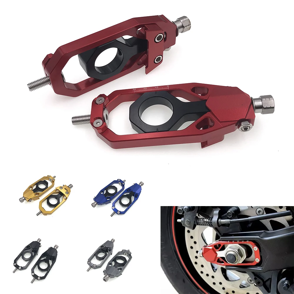 Motorcycle CNC Aluminum Rear Axle Chain Adjusters Tensioners Catena Spool For YAMAHA Tmax530 T-MAX TMAX 530 560 TMAX560 Techmax