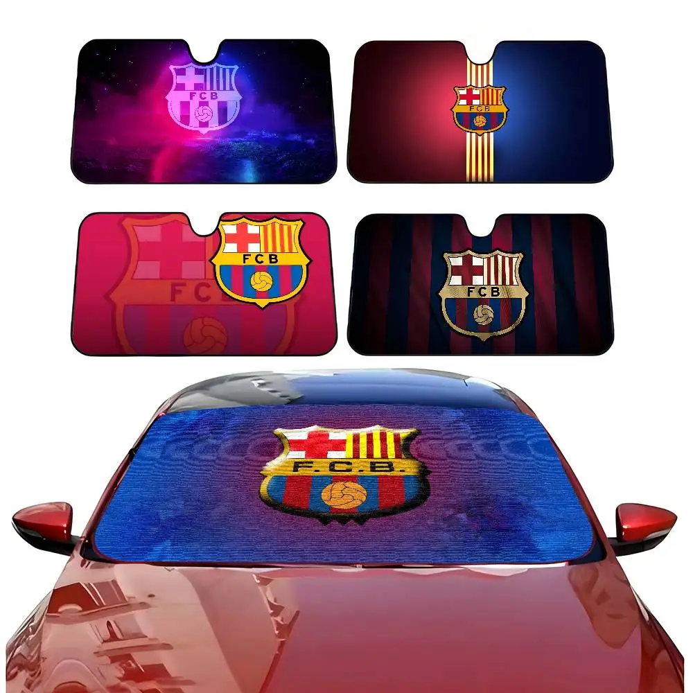 

Солнцезащитный экран для автомобиля с логотипом Барселоны, 1 шт., мультяшный дизайн, летний, для детей и взрослых, на магнитах, защита от солнца