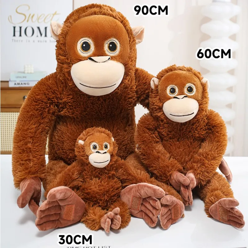 30/60/90CM Lebensechte Affen-Orang-Utan-Plüschtiere Cartoon-Gorilla-Plüsch Stofftier Raumdekoration – Detail 3