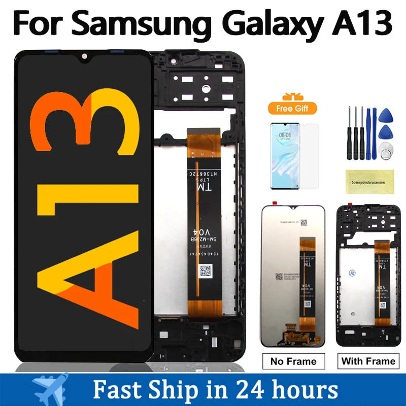 AUMOOK A13 6,6-дюймовый ЖК-дисплей для Samsung Galaxy A13 4G с емкостным экраном, сертифицированный, совместимый с RoHS