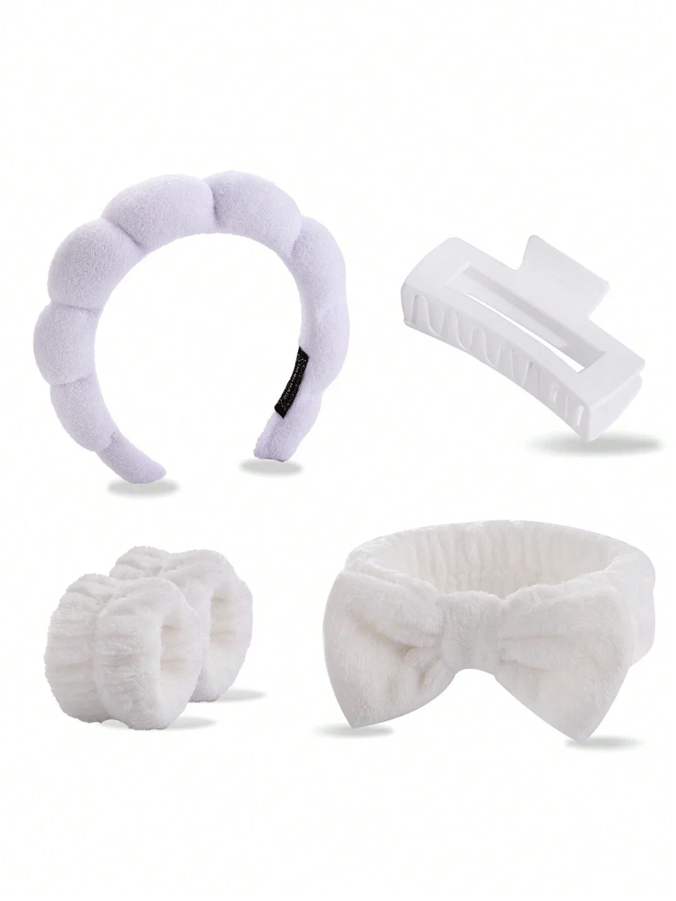 

Набор из 5 штук: Женские повязки для волос с высокой короной, губчатые повязки для умывания и снятия макияжа, аксессуары для волос