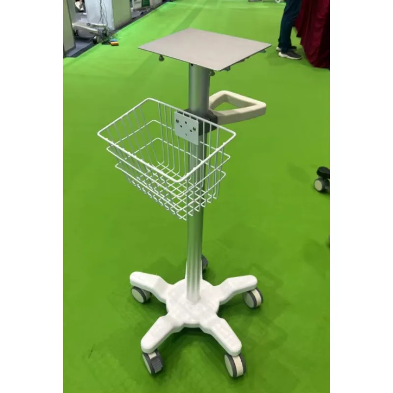 High Quality Medical Instrument Monitor Stand Stainless Steel Patient Monitor Trolley Cart Electric Power Source Metal Material