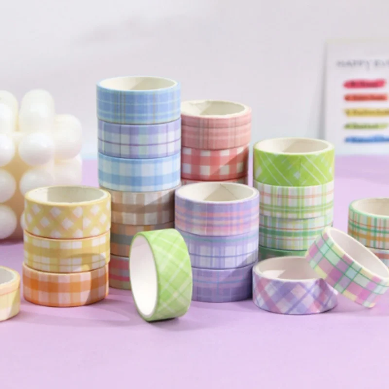 60pcs-lot-kawaii-checkered-tape-creative-scrapbooking-diary-adhesive-masking-tape-stationery-gift