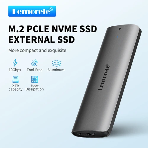 Lemorele SD1L M.2 SSD carcasa M.2 NVME SSD adaptador 10Gbps PCIe USB 3,1 Gen2 tipo C M/M @ B llave unidad de estado sólido