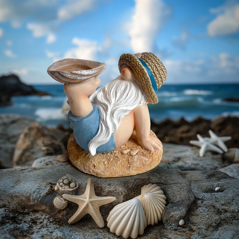 

Creative and Personalized Dwarf Candlestick Ornaments, Desktop Decoration Resin Handicrafts, Beach Decoration Statue Ornaments