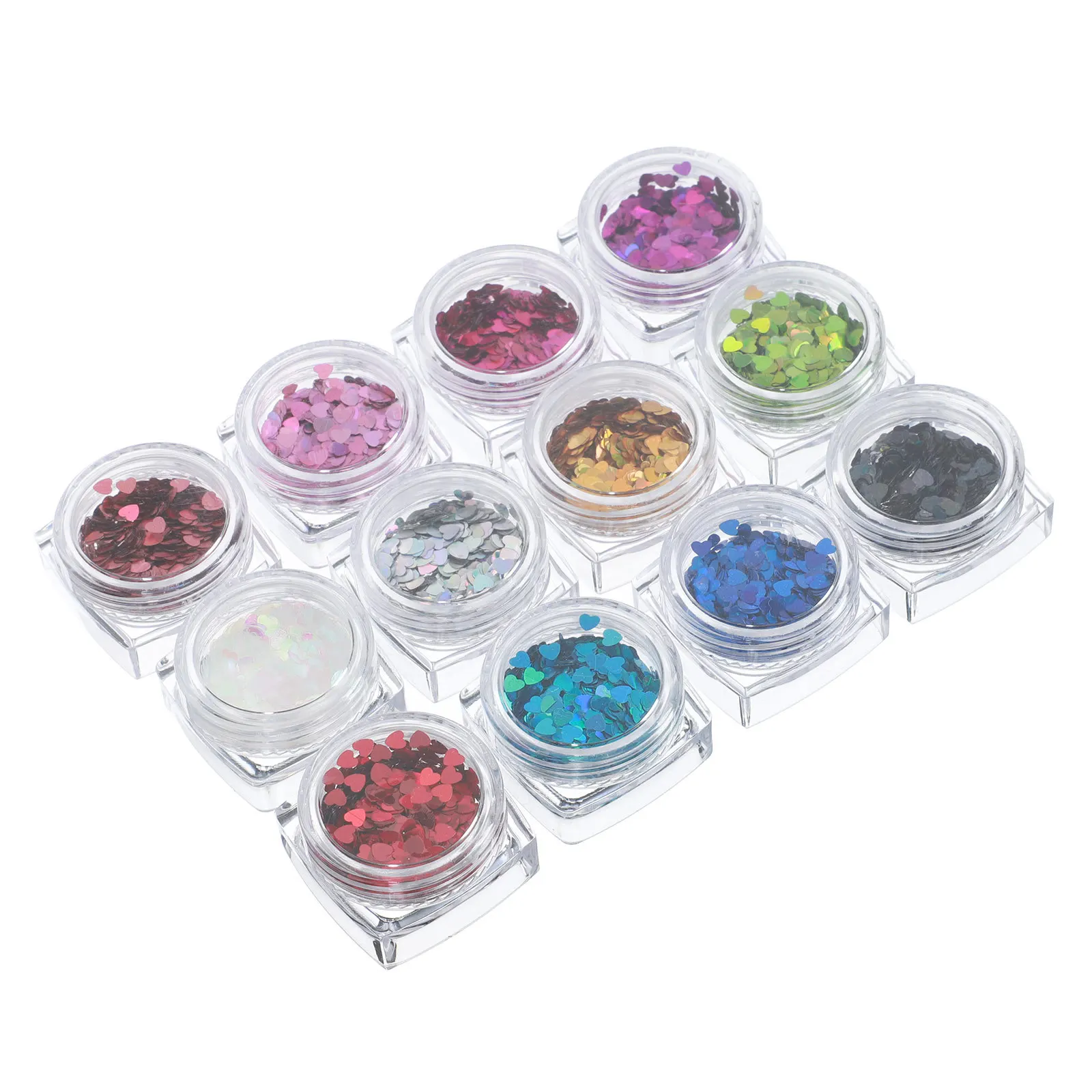 1Set Valentine's Day Nail Art Sequins Heart Shape Eye Makeup Decoration Heart Shaped Nail Sequins Eye Makeup Glitters