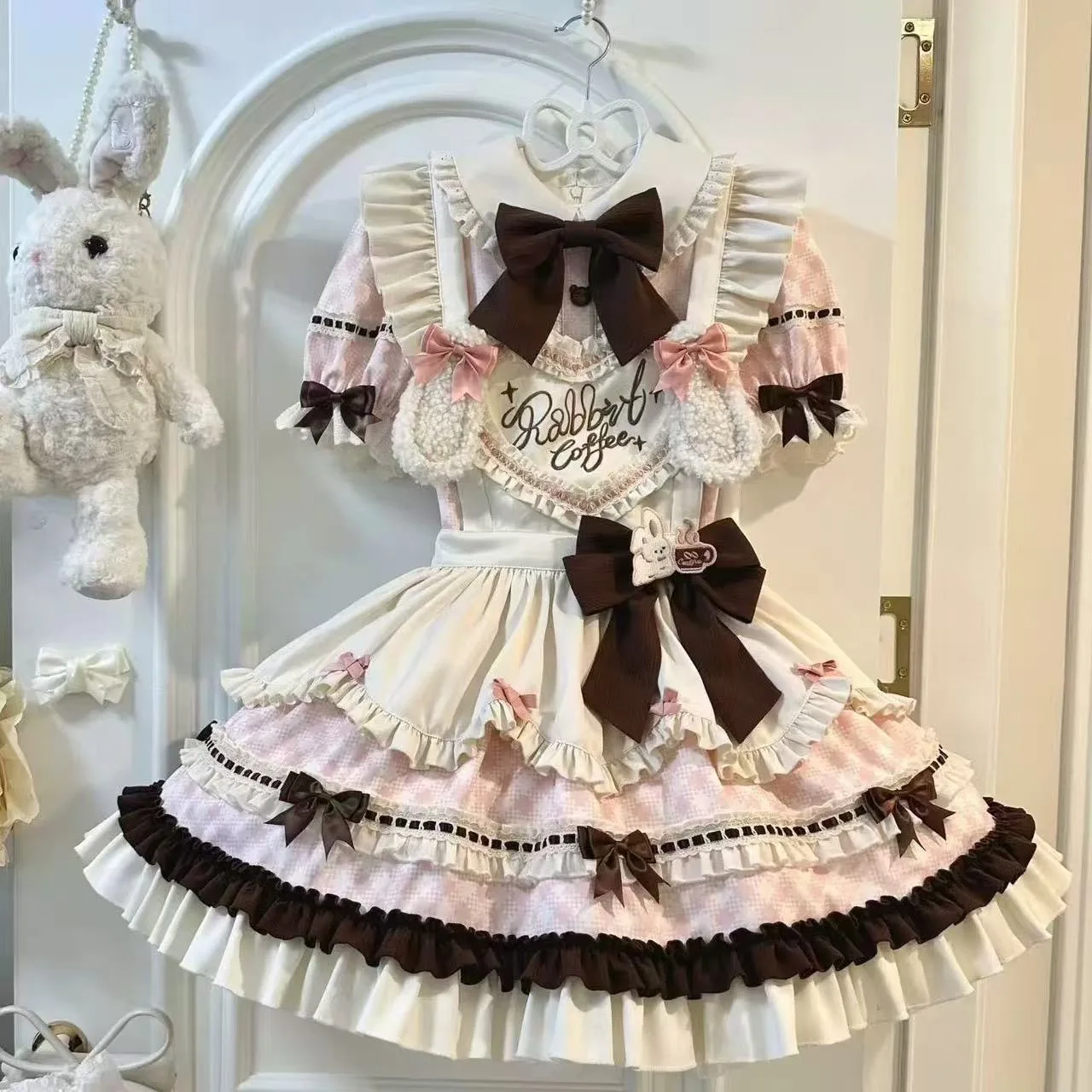 ミントチョコレートバニー スイートロリータ OP ドレス 半袖 ピンク