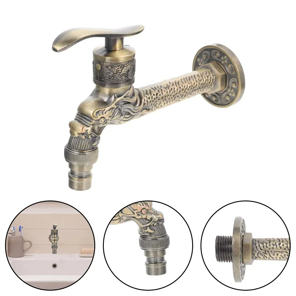 Zinc Alloy Basin Water Tap Vintage Kitchen Faucet Decorative Outdoor Faucet For  Home Bathroom Kitchen Balcony