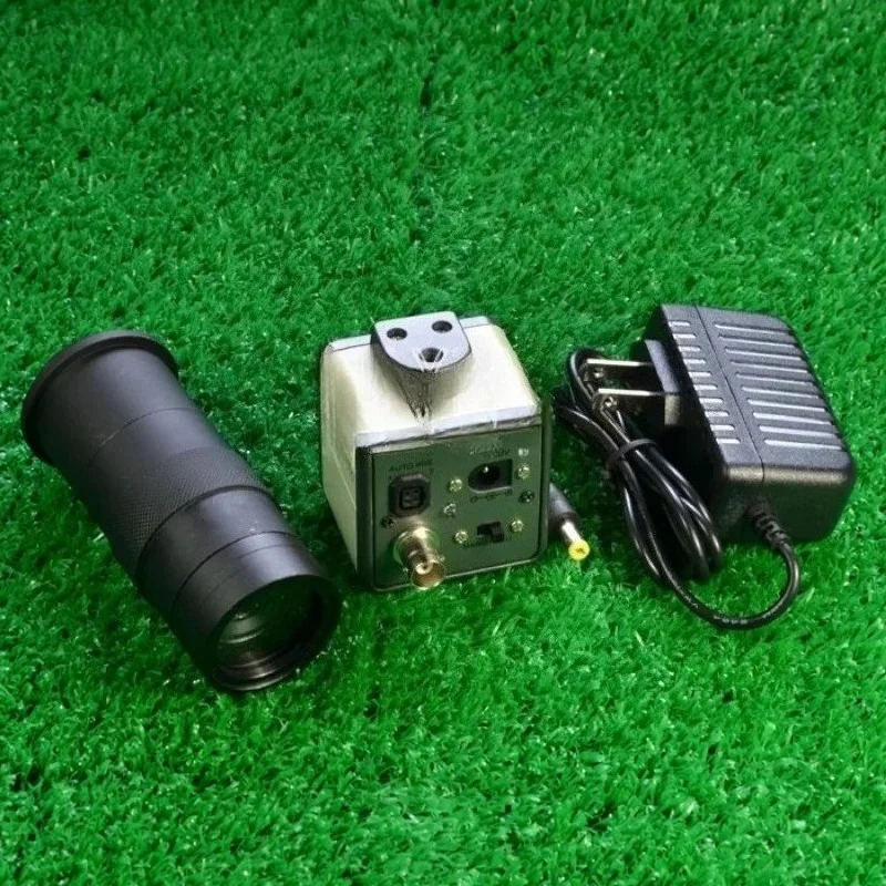 HD CCD 1200 Line BNC Mount Industrial Microscope Camera with 100 Eyepiece Lens Tools