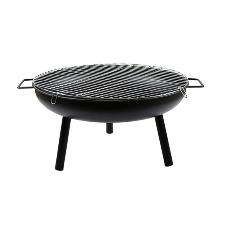 Portable Fire Wood Stove Heater Brazier Bowl Cast Iron Firepit Fireplace Outdoor Heating Barbecue Picnic BBQ Cook Grill Firepit