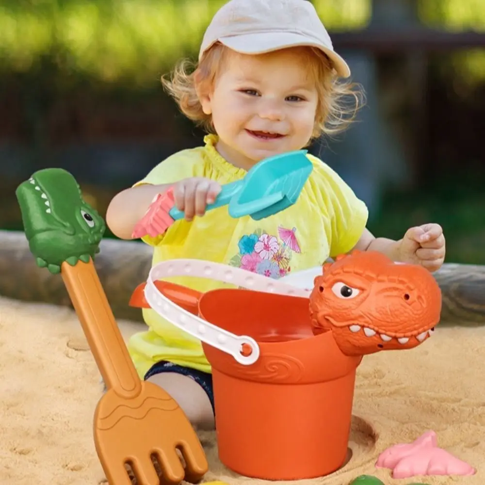 1 Set Sand Bucket Pit Tool Portable Beach Sand Play Toys Lightweight Cartoon Beach Bucket Toys Funny ABS Beach Play Toys Summer