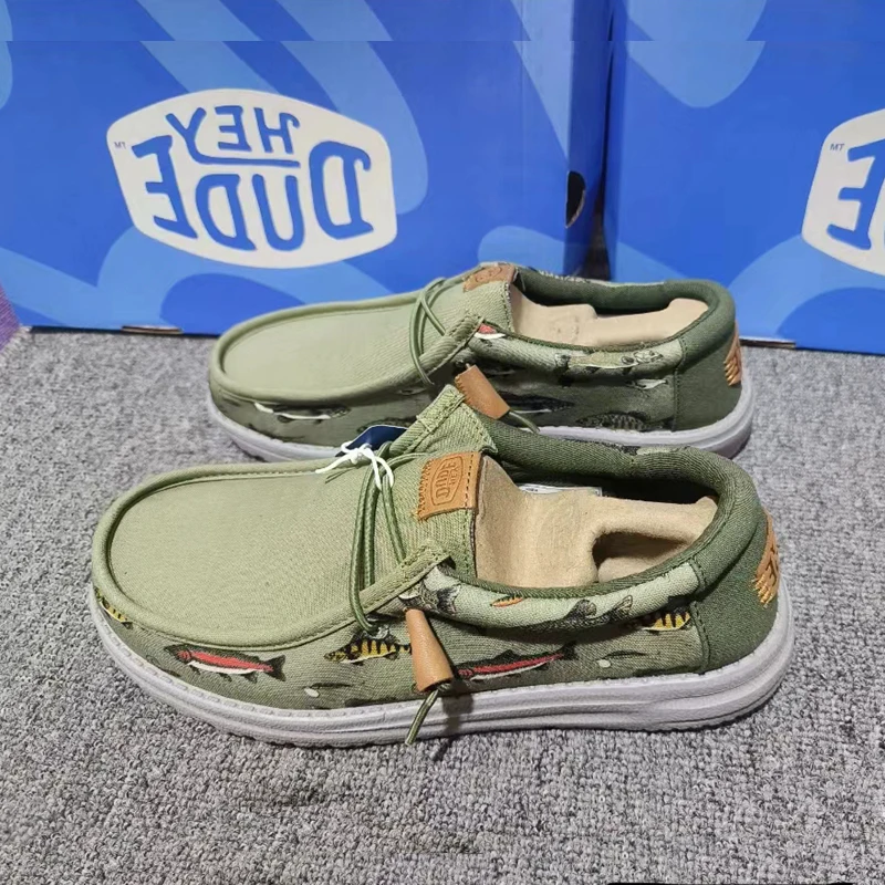 أحذية قماشية رجالية من هاي ديد، أحذية سهلة الارتداء، موديل ربيع وصيف 2025 الجديد، أحذية كاجوال منخفضة الارتفاع بتصميم عصري ون...