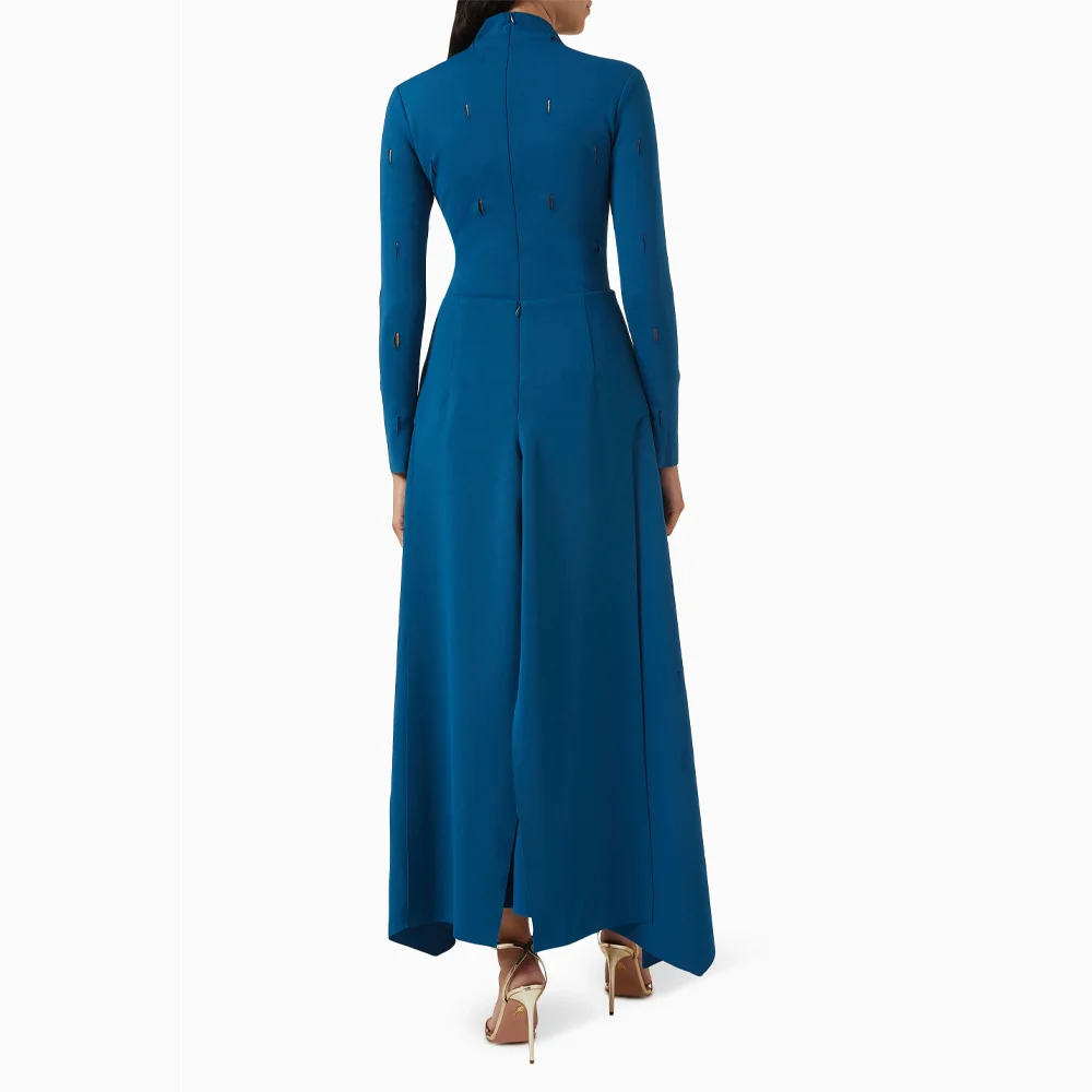 Customized High-Neck A-line Elegant Prom Dresses Ankle Length with Slit Evening Summer Elegant Formal Occasion Party Dress Women image 6