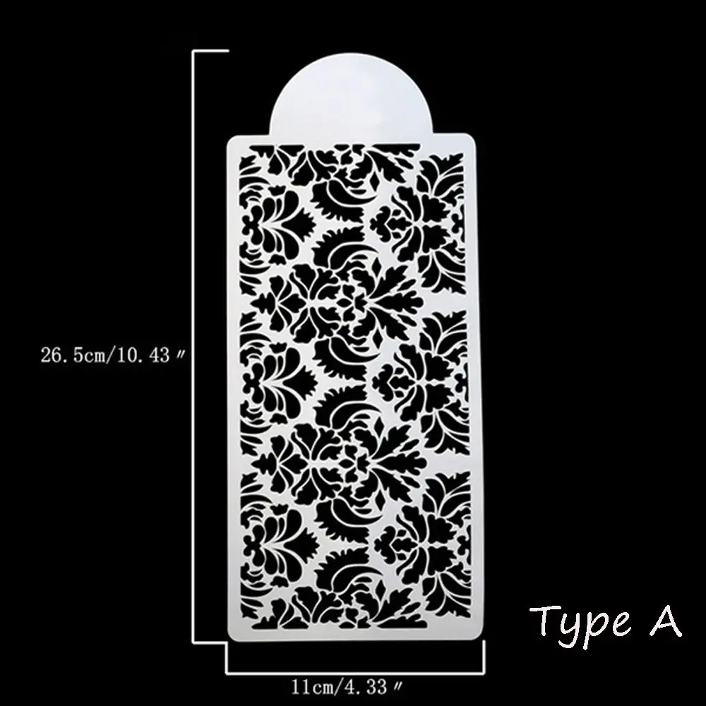 2PCS Pastry Making Baking Mould Sugarcraft Cupcake Stencil Cake Decorating Tool Cake Damask Lace Border Fondant Mold