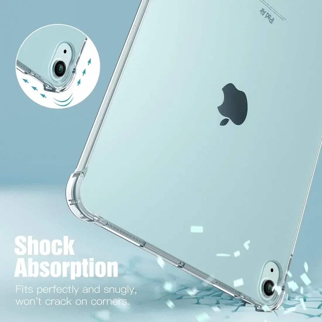 Coque mince en TPU transparent pour iPad Air, housse de protection arrière, 6e, inspectés, 4e génération, 11 pouces, M2, 2024, 2024, 2022/2020