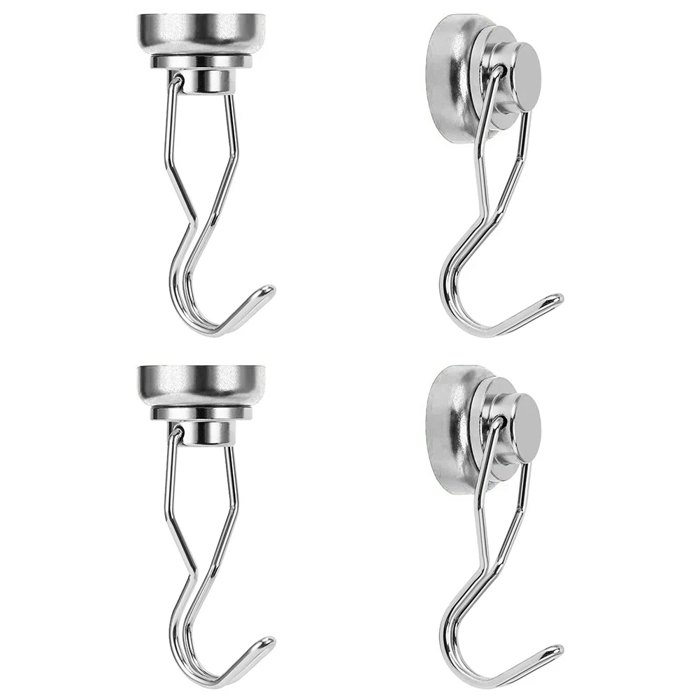 

Swivel Magnetic Hooks Heavy Duty Magnet Hooks 4 Pcs With Scratch Proof Stickers For Home Refrigerator Kitchen