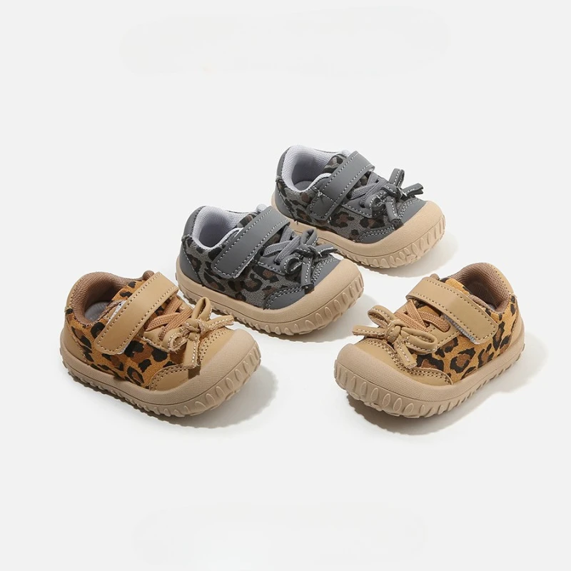 Toddler Baby Walking Shoes Leopard Pattern Boys Girls Causal Sneakers for Children Non-slip Anti-kick Kids School Sports Shoes