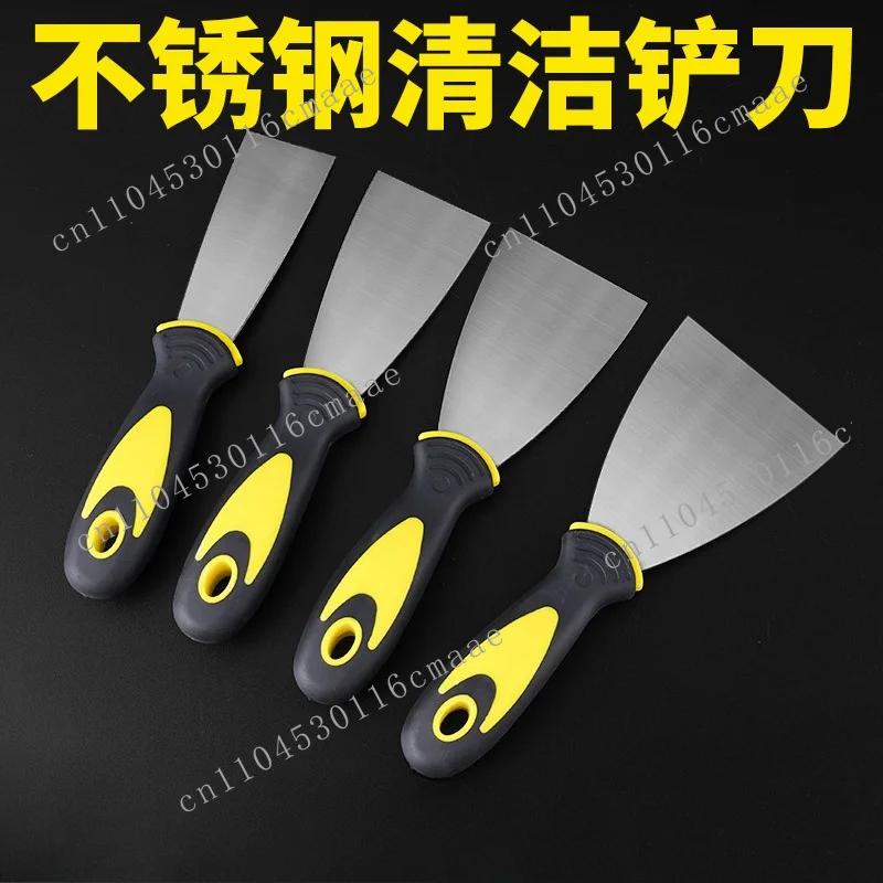 Stainless steel spatula Cleaning knife Scraper Glue removal Cleaning tool Multifunctional kitchen cleaning triangular spatula