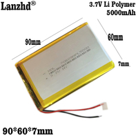 1-12pcs 3.7V 5000mAh 706090 Li Polymer Li-ion Battery For Tablet PC PDA PSP IPAQ DVD MID DIY E-book Power bank Toys Phone