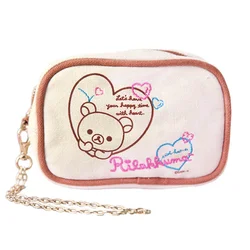 Rilakkuma Mini Clutch Bag Canvas Cute Kawaii Coin Purse Key Wallet Women Cartoon Anime Coin Holder Pouch Small Storage Bag