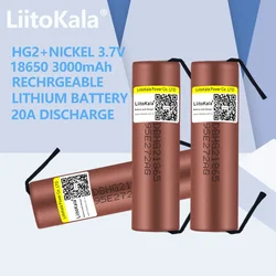 1-10 sztuk oryginału LiitoKala dla HG2 18650 3000mAh akumulator 3.6V rozładowanie 20A dedykowane wyładowanie wysokiej mocy + DIY Nicke