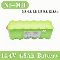 14.4V 4800mAh Battery lpega Compatible with AMIBOT, ARIETE BRICIOLA, DIBEA,MIDEA, PROFIMASTER, LP43SC2000P X500 Vacuum Cleaner