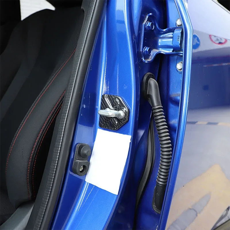 For Subaru WRX 2022-2025 Real Carbon Fiber Car Inner Door Lock Protector Latches Catch Stopper Cover Trim Car Accessories