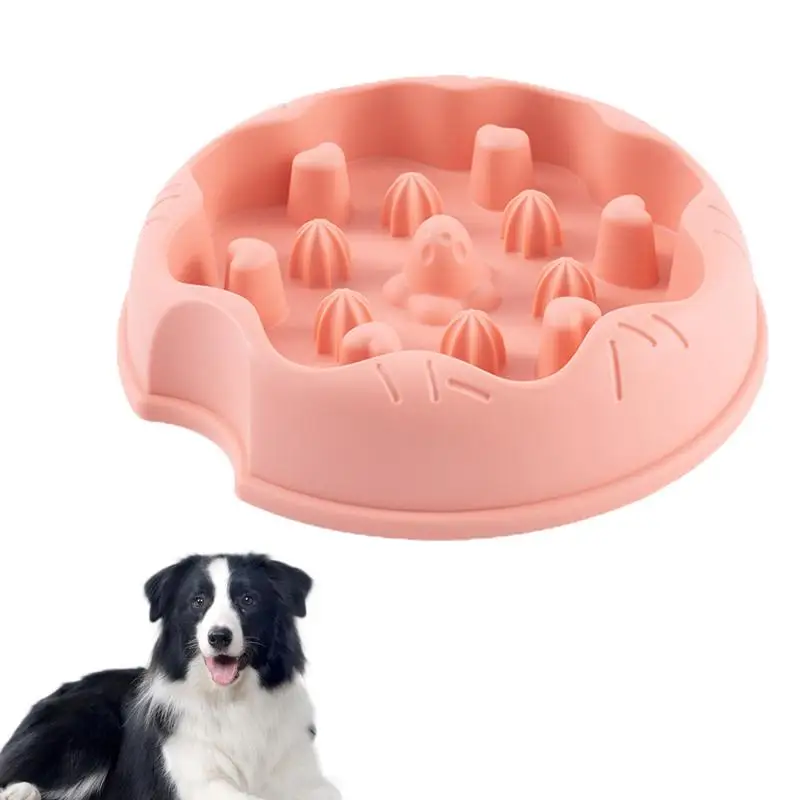 Dog Slow Feeder Anti-Choking Slow Feeder Cat And Dog Bowl Anti-Slip Feeder Bowl Cat Puzzle Feeder Healthy Eating Diet Pet Bowl