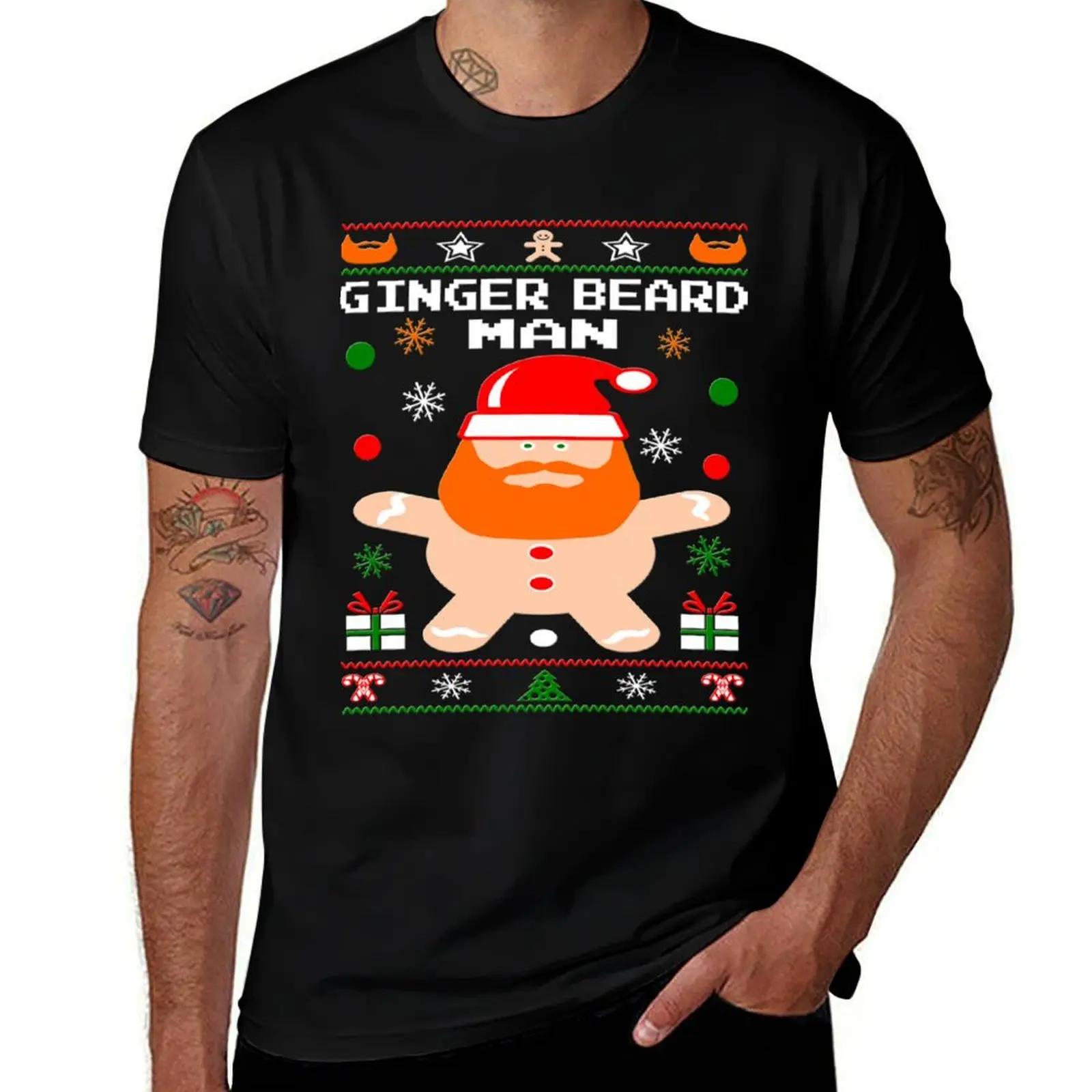 

Ginger t cotton plain shirt shirt T-Shirt Christmas graphic for package man plain t black man t-shirt Beard Man