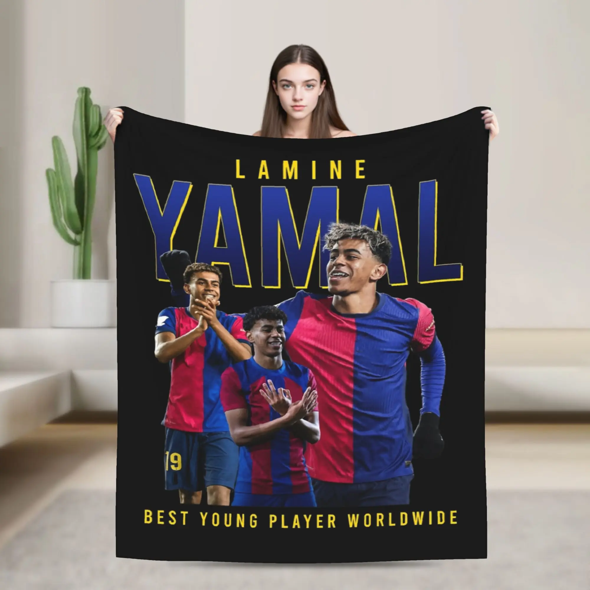 Lamine Y-Yamal Blankets Flannel All Season Football Soccer Breathable Lightweight Thin Throw Blanket for Bedding Car Bedspreads